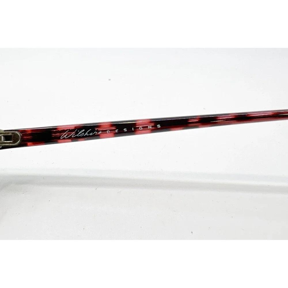 Wilshire Designs Eyeglass Frames Mens Red Tortoise Full Rim Square 45mm